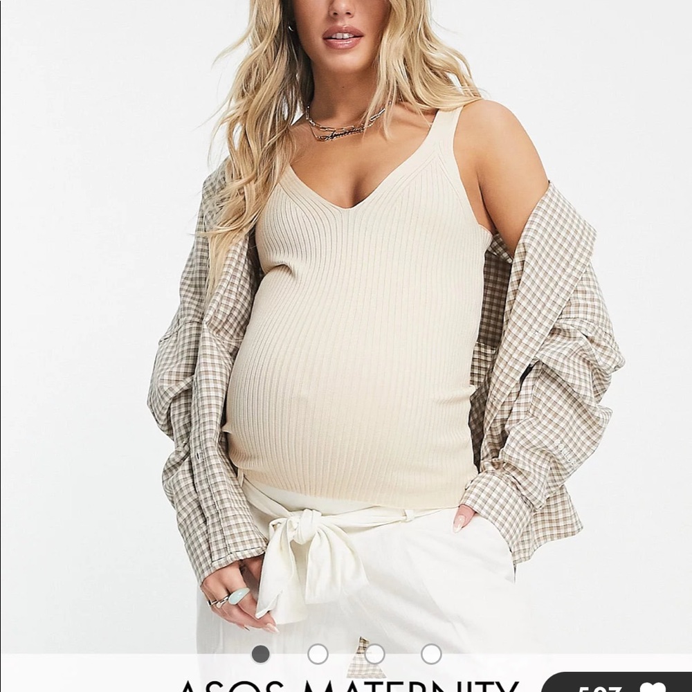 Ribbed maternity tank top